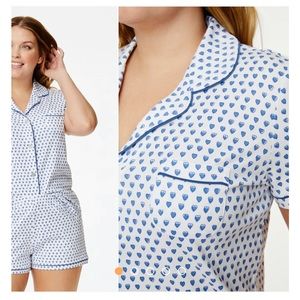 Roller rabbit blue heart pajamas